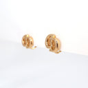 Boucles d'oreilles CD à clip en plaqué or - Christian Dior