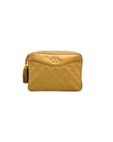 Sac à bandoulière Lou Caméra bag en cuir lisse beige - Chanel