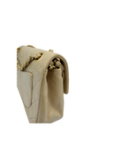 Sac à bandoulière Timeless Vintage en cuir lisse beige - Chanel