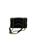 Sac à bandoulière Puffer Toy en cuir lisse noir - Saint Laurent