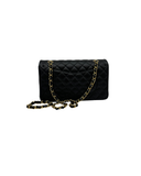 Sac à bandoulière Timeless 25CM en cuir lisse noir - Chanel