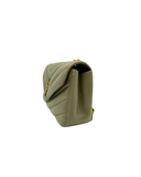 Sac à bandoulière Loulou Médium en cuir chevron kaki - Saint - Laurent