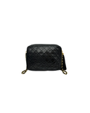 Sac à bandoulière Lou Caméra en cuir lisse d'agneau vintage noir - Chanel