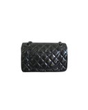 Sac à bandoulière Mini 2.55 en cuir verni noir - Chanel