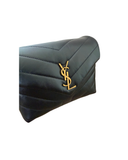 Sac à bandoulière Loulou Toy en cuir lisse noir - Saint Laurent