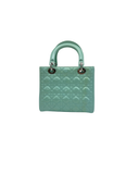 Sac à bandoulière Lady Dior Médium en cuir verni vert - Christian Dior