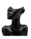 Puce oreilles Mini Pop H en email bordeaux - Hermès