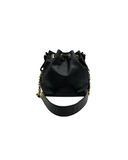 Sac seau Coco Mark à bandoulière en cuir caviar noir - Chanel