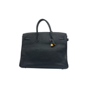 Sac à main Birkin 40 en cuir noir - Hermès