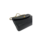 Sac à épaule matelassé vintage en cuir lisse d'agneau noir - Chanel