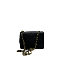 Sac Timeless square à bandoulière en cuir lisse noir - Chanel