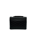 Sac à bandoulière Loulou Small en cuir lisse noir - Saint-Laurent