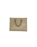 Sac cabas OnTheGo MM en cuir Monogram Beige - Louis Vuitton