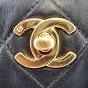 Sac à bandoulière Lou Caméra en cuir lisse d'agneau vintage noir - Chanel