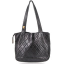 Sac à épaule Totebag matelassé vintage noir - Chanel