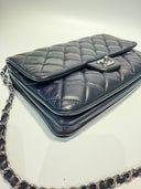Sac à bandoulière Timeless cuir lisse bleu marine - Chanel