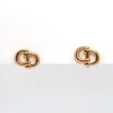 Boucles d'oreilles CD à clip en plaqué or - Christian Dior