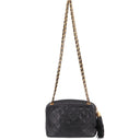 Sac à bandoulière Lou Caméra en cuir lisse d'agneau vintage noir - Chanel