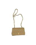 Sac à bandoulière Mademoiselle Vintage Mini en cuir lisse beige - Chanel
