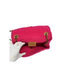 Sac à bandoulière Kate Medium en rafia rose - Saint Laurent