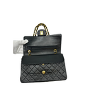 Sac Timeless Vintage 25 CM en cuir lisse noir - Chanel