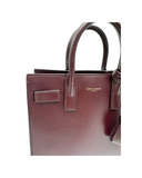 Sac à bandoulière Sac De Jour Nano en cuir lisse bordeaux - Saint-Laurent