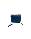 Sac à bandoulière Wallet-On-Chain en cuir caviar bleu - Chanel