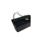 Sac à bandoulière Timeless Vintage en coton et cuir noir - Chanel