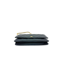 Sac à bandoulière Wallet-On-Chain en cuir caviar noir - Chanel
