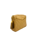 Sac à bandoulière Lou Caméra bag en cuir lisse beige - Chanel