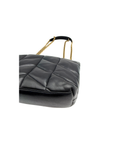 Sac à bandoulière Puffer Toy en cuir lisse noir et doré - Saint-Laurent