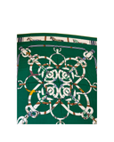 Châle 140 Eperon D'Or vert en cachemire et soie - Hermès