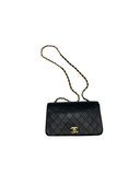 Sac à bandoulière Mademoiselle Vintage Mini en cuir lisse noir - Chanel