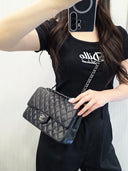 Sac à bandoulière Timeless 25CM en cuir lisse noir - Chanel