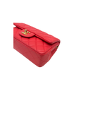 Sac à bandoulière Mini Timeless 20CM en cuir lisse rouge - Chanel