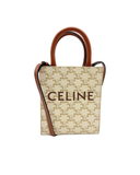 Sac à épaule Mini Cabas Vertical en toile et cuir - Celine