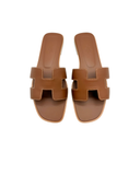 Sandales Oran en cuir gold - Hermès