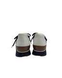 Baskets Miles en toile noire et cuir blanc - Hermès