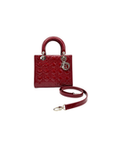 Sac à bandoulière Lady Dior Médium en cuir verni rouge - Christian Dior