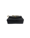 Sac à épaule matelassé vintage en cuir lisse d'agneau noir - Chanel
