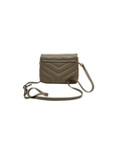 Sac à bandoulière Loulou Toy en cuir lisse gris taupe - Saint Laurent