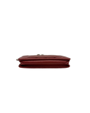 Sac à bandoulière Wallet-On-Chain en cuir caviar bordeaux et argenté - Chanel