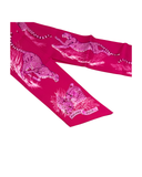 Maxi Twilly Slim Guepards en soie rose et fuschia - Hermès
