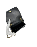 Sac à bandoulière Coco mark matelassé en cuir lisse noir - Chanel
