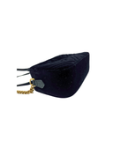 Sac à bandoulière Small GG Marmont en velours noir et doré - Gucci