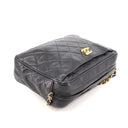 Sac à bandoulière Lou Caméra en cuir lisse d'agneau vintage noir - Chanel