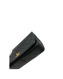 Sac mademoiselle à bandoulière en cuir lisse noir - Chanel