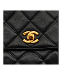 Sac à bandoulière Timeless Square en cuir lisse noir - Chanel