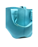 Sac à main Panier de Plage PM en coton bleu - Hermès