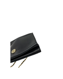 Sac à bandoulière Coco mark matelassé en cuir lisse noir - Chanel